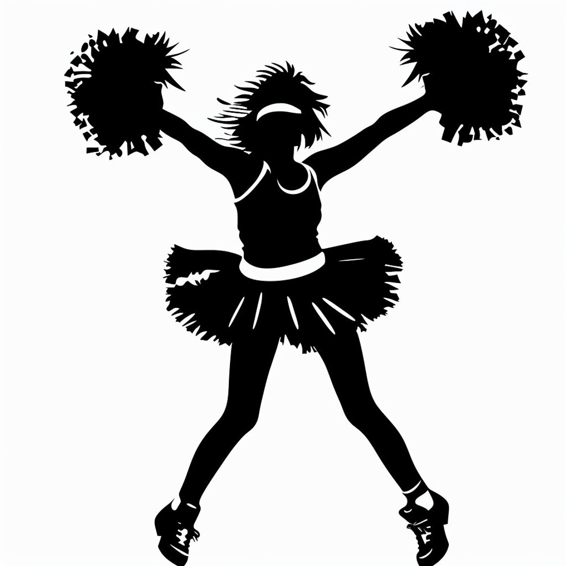Cheerleader Svg, Cheerleader Silhouette, Cheerleading Svg, Cheer Svg
