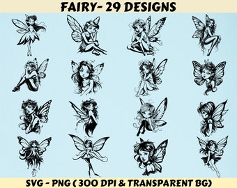 妖精のSVG、妖精のSVGバンドル、妖精のシルエット、妖精のクリカット、妖精のカットファイル、妖精のPNG、妖精のクリップアート、妖精のベクター、妖精のSVGファイル