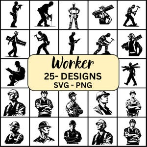 Werknemer Svg, bouwvakker Svg, werknemer Svg Png, maatschappelijk werker Svg, werknemer silhouet, werknemer Clipart, werknemer Vector, werknemer gesneden bestanden