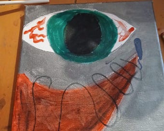 Surreal Eye Painting, Grotesque Art