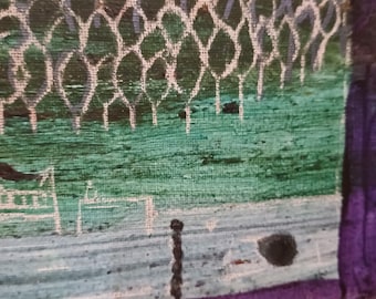 Abstract River Landscape Painting
