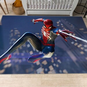Spiderman Rug, Spider Man Rug, Kids Room Decor, Boys Room Rug, Birthday Gift, Gift For Him, Superhero Rug, Game Room Rug, For Children Room