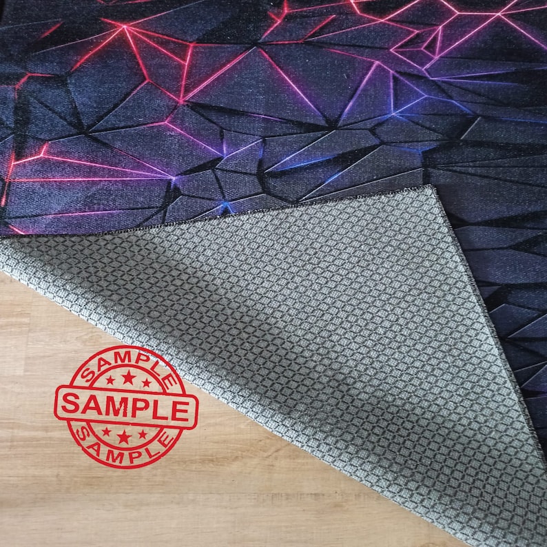 Gamer Rug, Gaming Room Rug, Neon Look Rug, Shining Rug, E-sports Rug ...