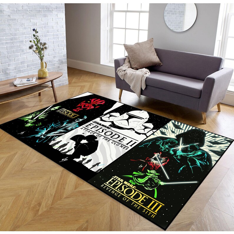 Starwars Rug, Star Wars Rug, Darth Vader Rug, Kids Room Rug, Episode