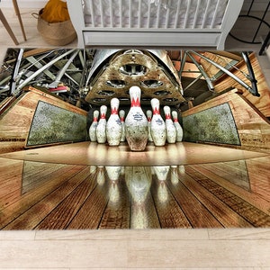 Bowling Rug, Labut Rug, Bowling Alley Rug, Game Rug, Gaming Rug, Home Decor Rug, Living Room Rugs, Cool Rug, Area Rug,Gİft For,Office Carpet