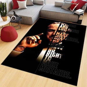 The God Father Rug, Godfather Rug, Mafia Theme Decor, Office Rug, Cool Rug, Modern Rug, Gift For Him, Living Room Rugs, Cool Decor Rug