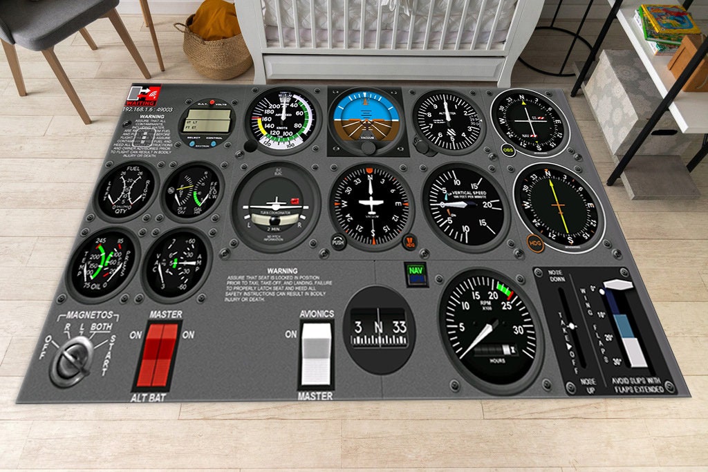 Cockpit Instrument Panel Rug, Aviation Decor, Gift for Him - Etsy