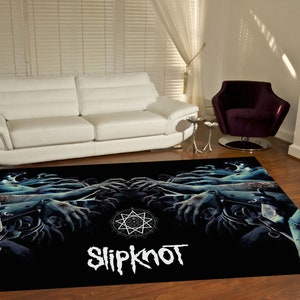 Slipknot Rug, Cool Rug, Rock Music Rug, Heavy Metal Rug, Popular Rug, Living Room Rugs, Home Area Decor, Gift For Him Her, Goat Room Decor