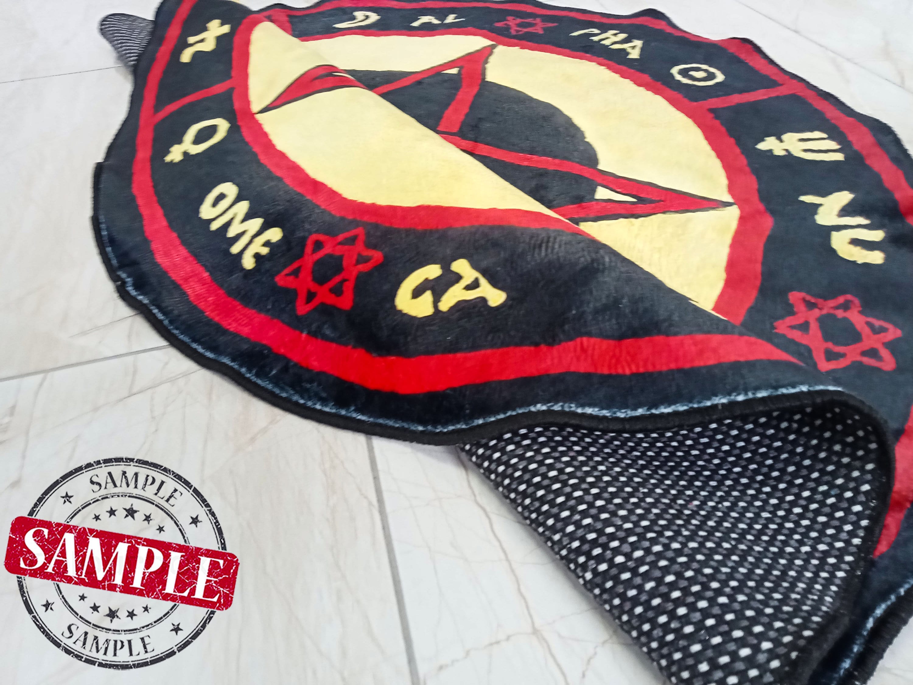 The Love Witch Patterned Rug, Astrology Rug, Mystery Decor, Red ...