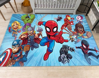 Spiderman Rug, Spider Man Rug, Superhero Rug, Kids Room Decor, Living Room Rugs,Room Decor, Gift For Boys Girls, Cool Rug, Personalized Gift