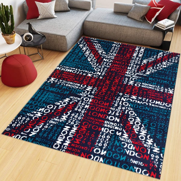 United Kingdom Flag Rug, England Flag Rug, London Rug, British Flag Rug, Office Rug, Living Room Rug, Home Room Decor, Personalized Gift,