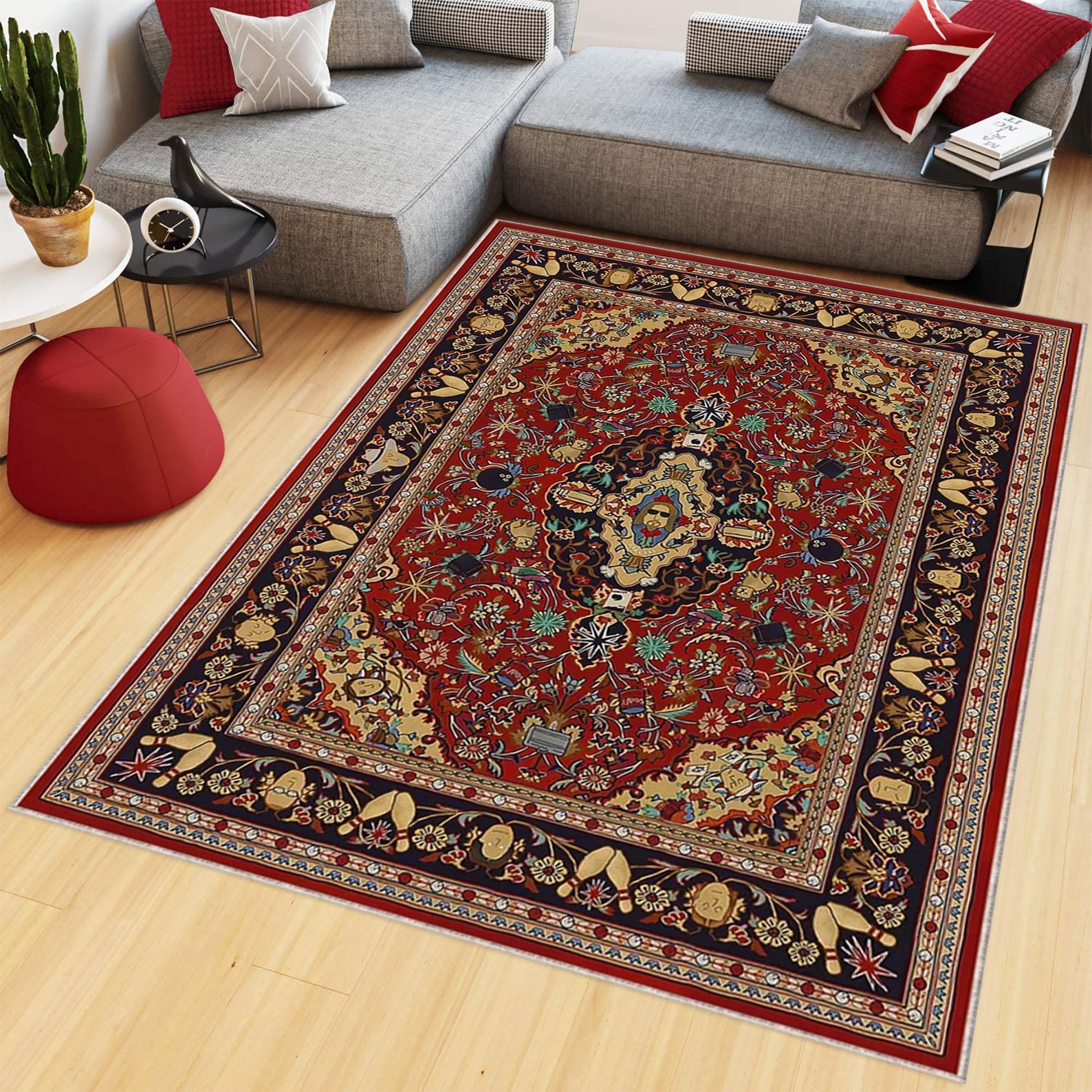 Dude Rug, Big Lebowski Rug, Big Brother Rug, Mid Century Rug ...