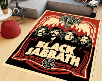 Black Sabbath Rug: Gothic Heavy Metal Music Room Decor - Etsy