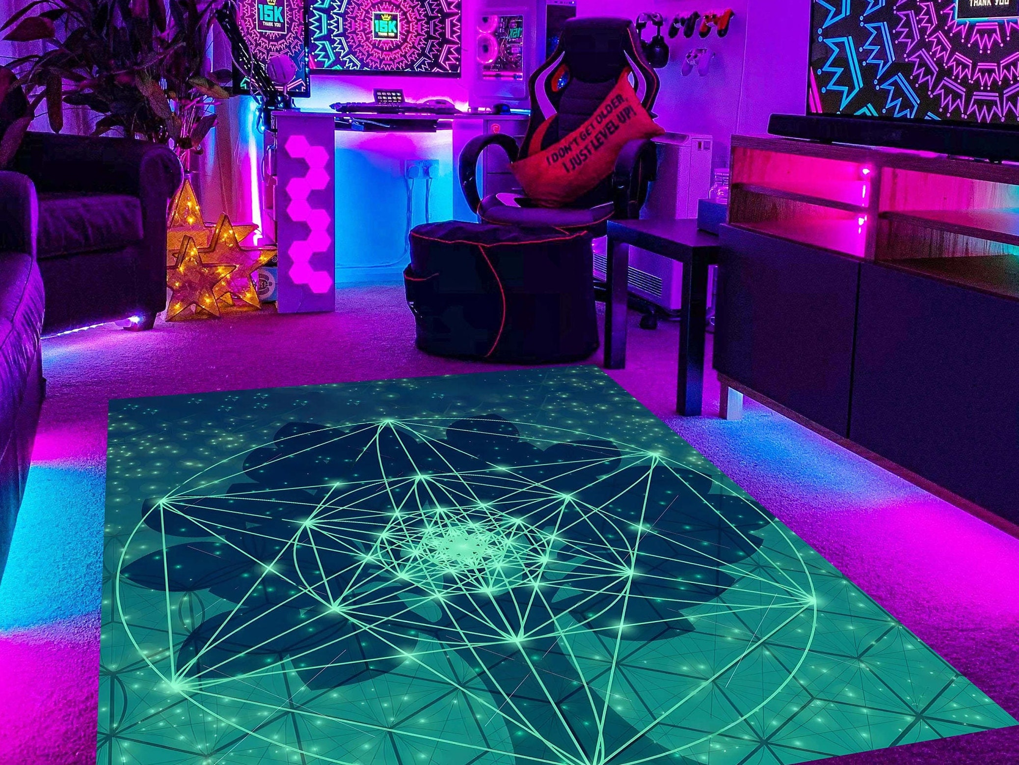 Metatron Rug, Energy Rug, Nature Power Rug, Element Rug, Cool Rug ...