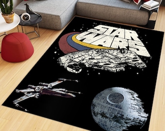 Millennium Falcon Rug, Starwars Rug, Star Wars Rug, Space Ship Rug, Kids Room Rug, Childs Room Rug, Personalized Gift, Room Decor, Floor Rug