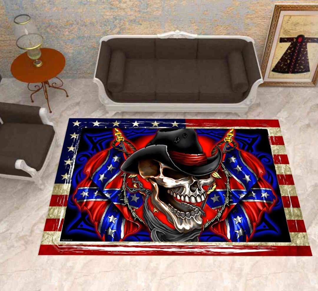 Gun Welcome Rug American Flag Skull Rug, Guns, Office Carpet (15.7 Inch X 23.6 Inch) - Etsy
