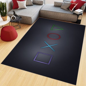 Gamer Rug, Gaming Room Rug, Neon Look Rug, Shining Rug, E-Sports Rug, Neon Rug, Fashion Rug, Gift For Gamers, Gift For Him Her, Area Rug