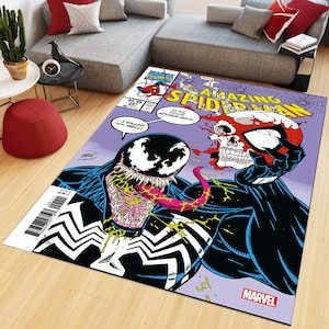 Amazing Spiderman Rug, Spiderman Rug, Comics Cartoon Cover Rug, Kids Room Rug, Home Decor, Gift For Boys Girl, Cool Area Rug,Old Fashion Rug