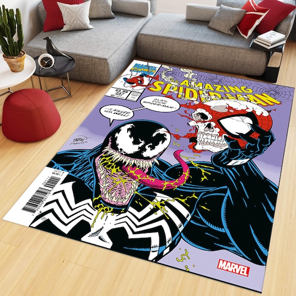 Amazing Spiderman Rug, Spiderman Rug, Comics Cartoon Cover Rug, Kids Room Rug, Home Decor, Gift For Boys Girl, Cool Area Rug,Old Fashion Rug