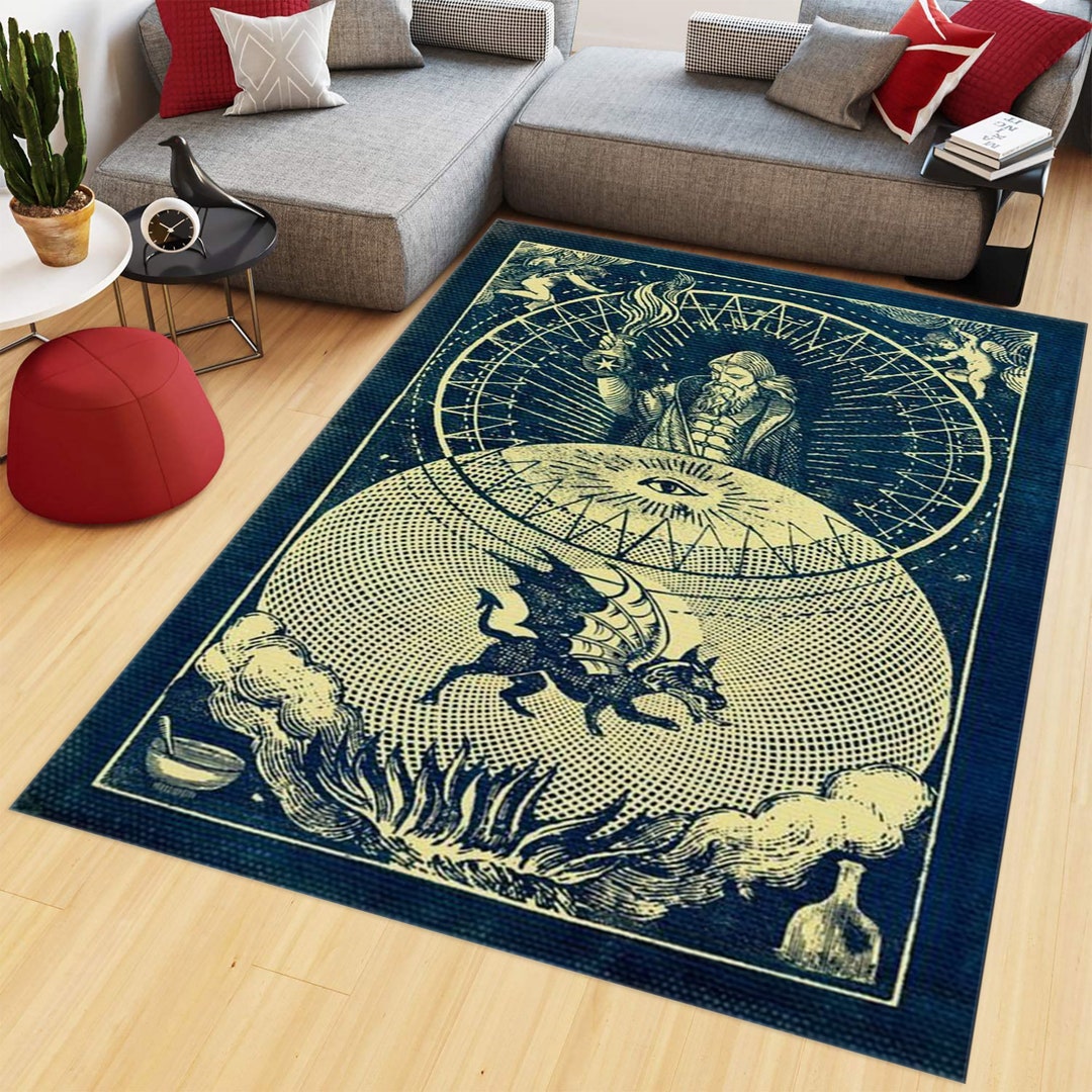 Astrological Rug Sun and Earth Rug, Dragon Rug, Myth of World Rug, All Seeing Eye Rug ...