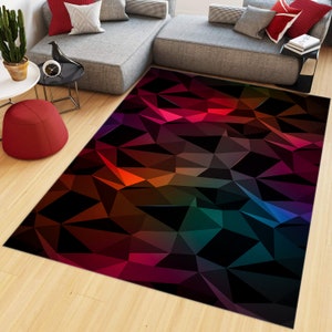 Gaming Room Rug, E-Sport Rug, Neon Look Rug, Colorful Rug, Gamer Rug, Purple Rug, Shining Carpet, Boys Girls Room Teppich, Hall Floor Rug