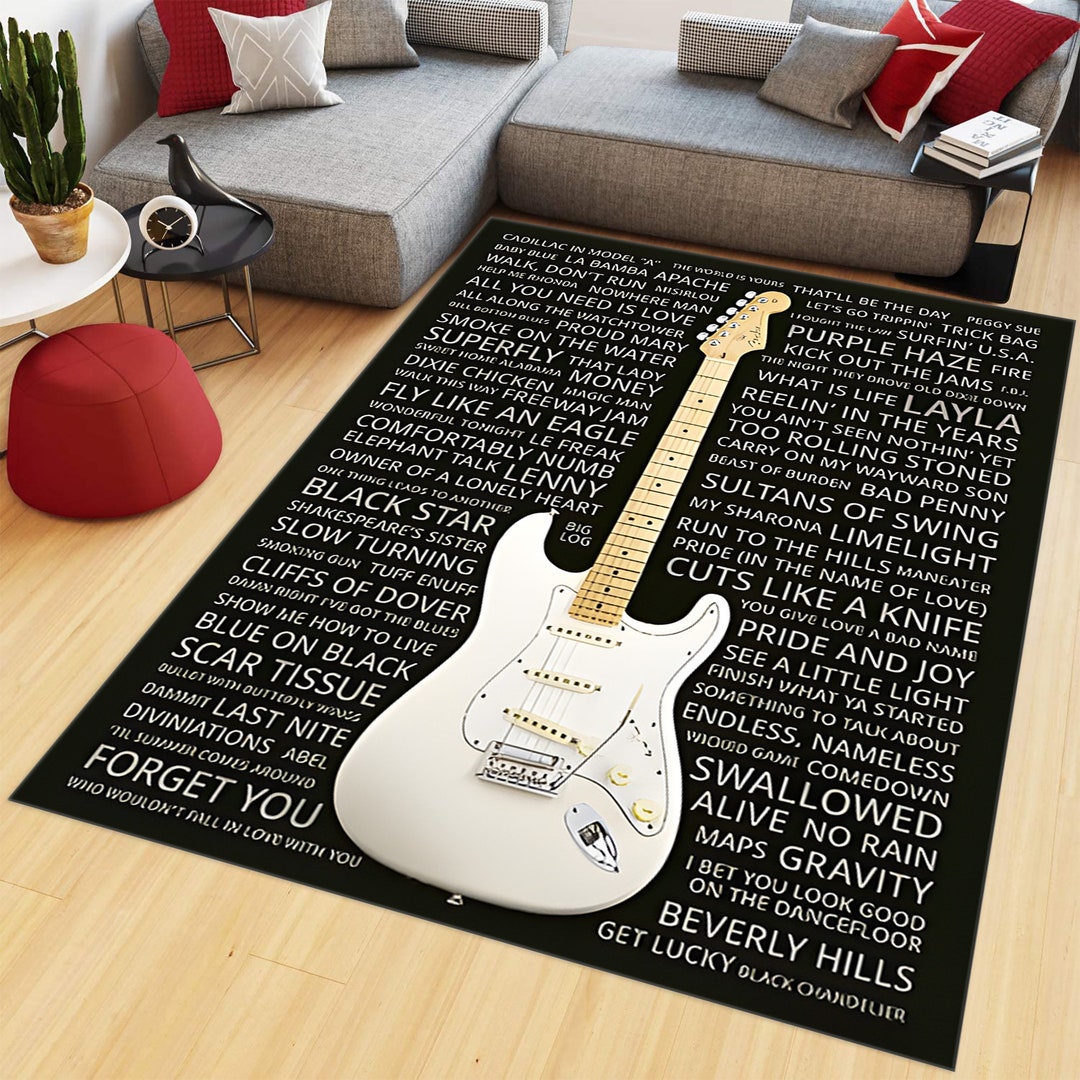 Clapton Rug Wonderful Rug Guitar Rug Musician Decor Music Etsy