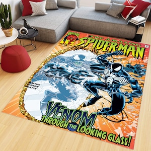 Amazing Spiderman Rug, Spiderman Rug, Comics Cartoon Cover Rug, Kids Room Rug, Home Decor, Gift For Boys Girl, Cool Area Rug,Old Fashion Rug