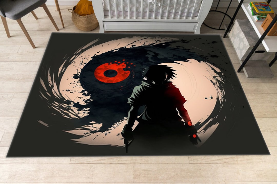 Hashira Rug Knight Rug, Samurai Rug, Ying Yang Rug, Yinyang, Anime Rug, Modern Rug ...