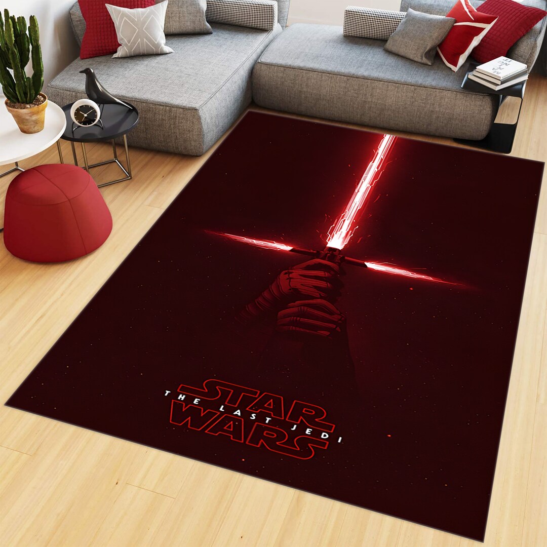 Starwars Rug, the Last Jedi Rug, Lightsaber Rug, Cool Rug, Office Decor ...