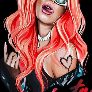 Karol G Red hair PNG