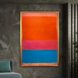 mark rothko red reproduction canvas, mark rothko painting, abstract canvas print, wall art canvas design, framed canvas ready to hang