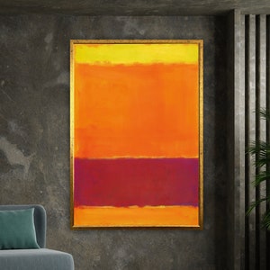 mark rothko reproducción de arte de lienzo, reproducción de rothko, arte de pared de lienzo abstracto, pintura de expresionismo de arte moderno, enmarcado listo para colgar