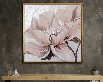 flowers canvas art,flower canvas painting, flower poster, floral art work, wall art canvas design, framed  canvas ready to hang
