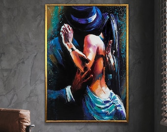 love dance art, dance woman wall art, women canvas art, colorful wall art,dancer poster, wall art canvas design, framed canvas ready to hang