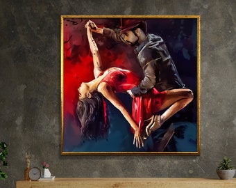 hot dance art, dance woman wall art, women canvas art, colorful wall art, dancer poster, wall art canvas design, framed ready to hang