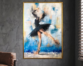 dancing girl, dance & woman wall art, women canvas art, canvas wall decor,dancer poster, wall art canvas design, framed canvas ready to hang