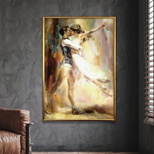 Tanzendes Paar, Tanzendes Paar, große Leinwand, große Leinwand, tanzendes Paar, Wanddeko, fertig zum Aufhängen