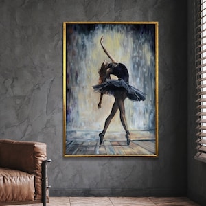 ballerina canvas print , dance painting, dancer canvas art, abstract decor, large art canvas, wall art canvas design, framed ready to hang