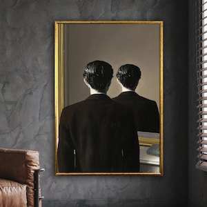 Pôster de arte de parede em tela rene magritte, impressão de decoração de parede, tela rene magritte, rene magritte, design de tela de arte de parede, tela emoldurada, pronta para pendurar