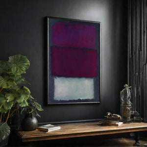 Mark Rothko Canvas Painting, Mark Rothko Style Canvas Wall Art,Minimalist Art,Modern Home Wall Decor,Ready to Hang