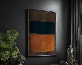 Minimalist Mark Rothko Canvas Painting, Modern Wall Art, Ready to Hang
