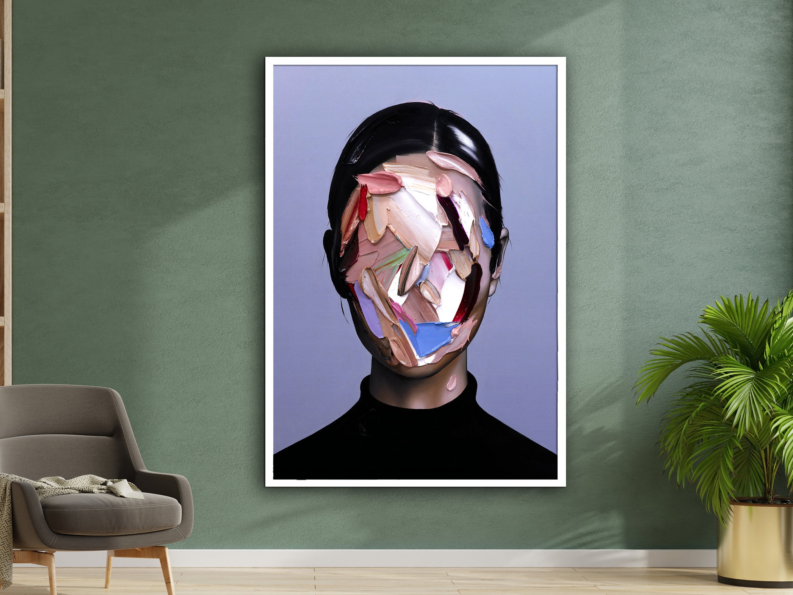 Abstract Face Painting Print Abstract Poster Modern Poster - Etsy