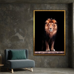 lion king canvas wall art design, lion canvas set, lion poster, animal wall art, animal poster, framed canvas ready to hang