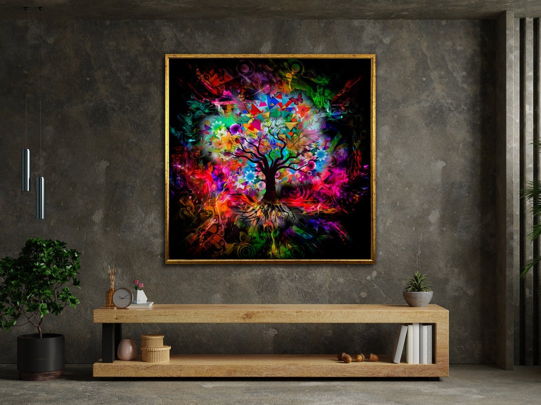 Tree of Life Canvas, Huge Canvas Home Decor, Tree of Life Wall Art