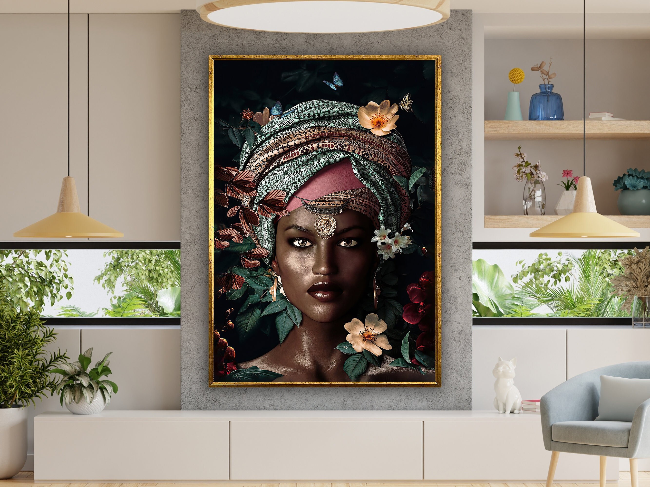 Large african american wall art framed - Etsy 日本