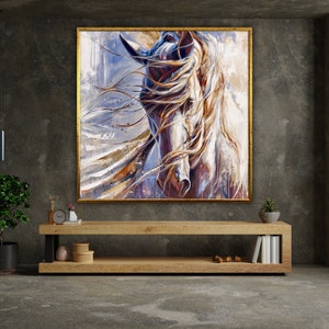 Pferde Wand Kunst, Pferd Leinwand Kunst, Tier Wand Kunst, Leinwand Wand Kunst, Pferd Poster, Wand Kunst Leinwand Design, gerahmte Leinwand fertig zum Aufhängen