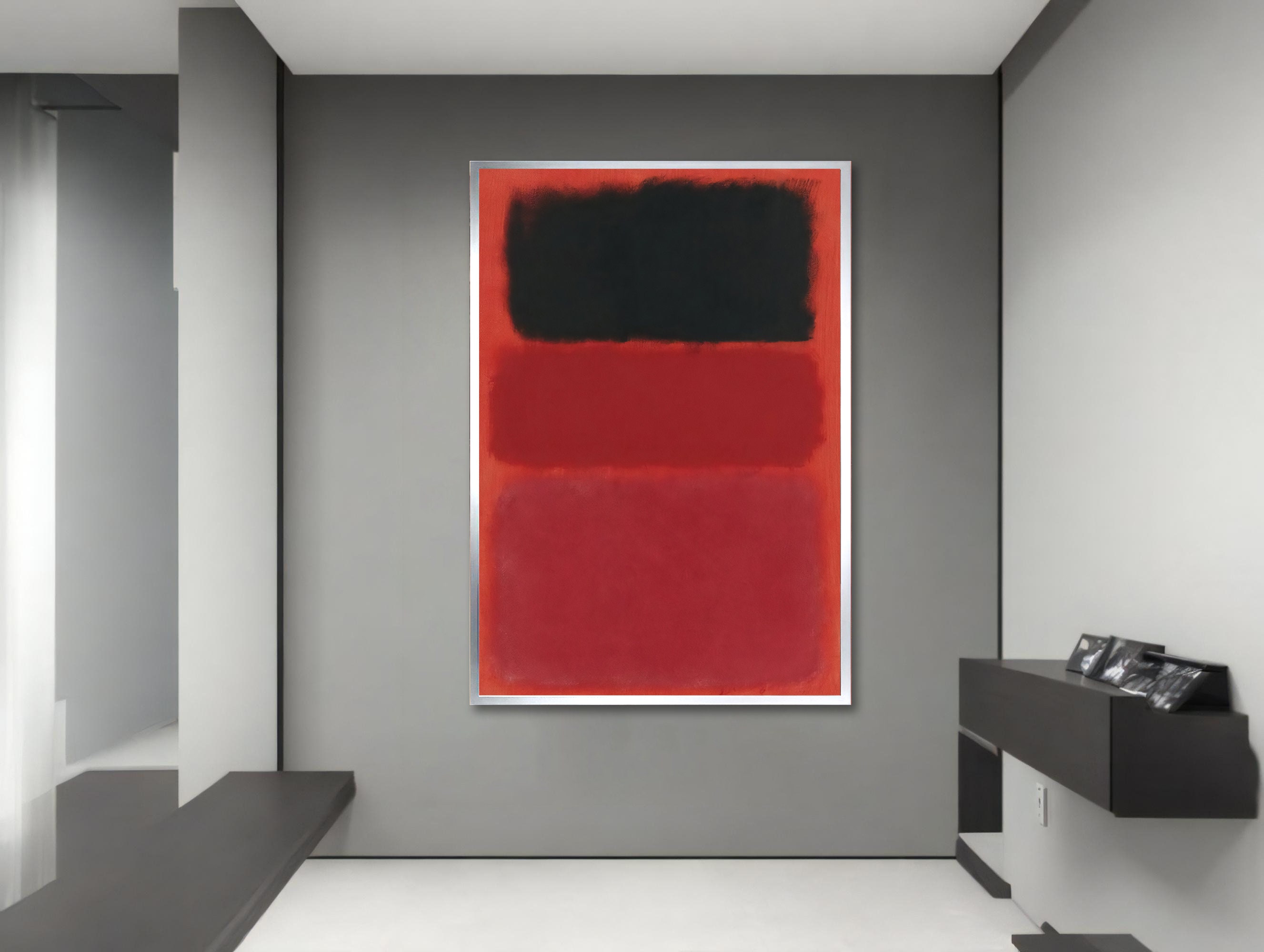 Mark Rothko Abstract Art Print, Minimalist Red Black Poster ...
