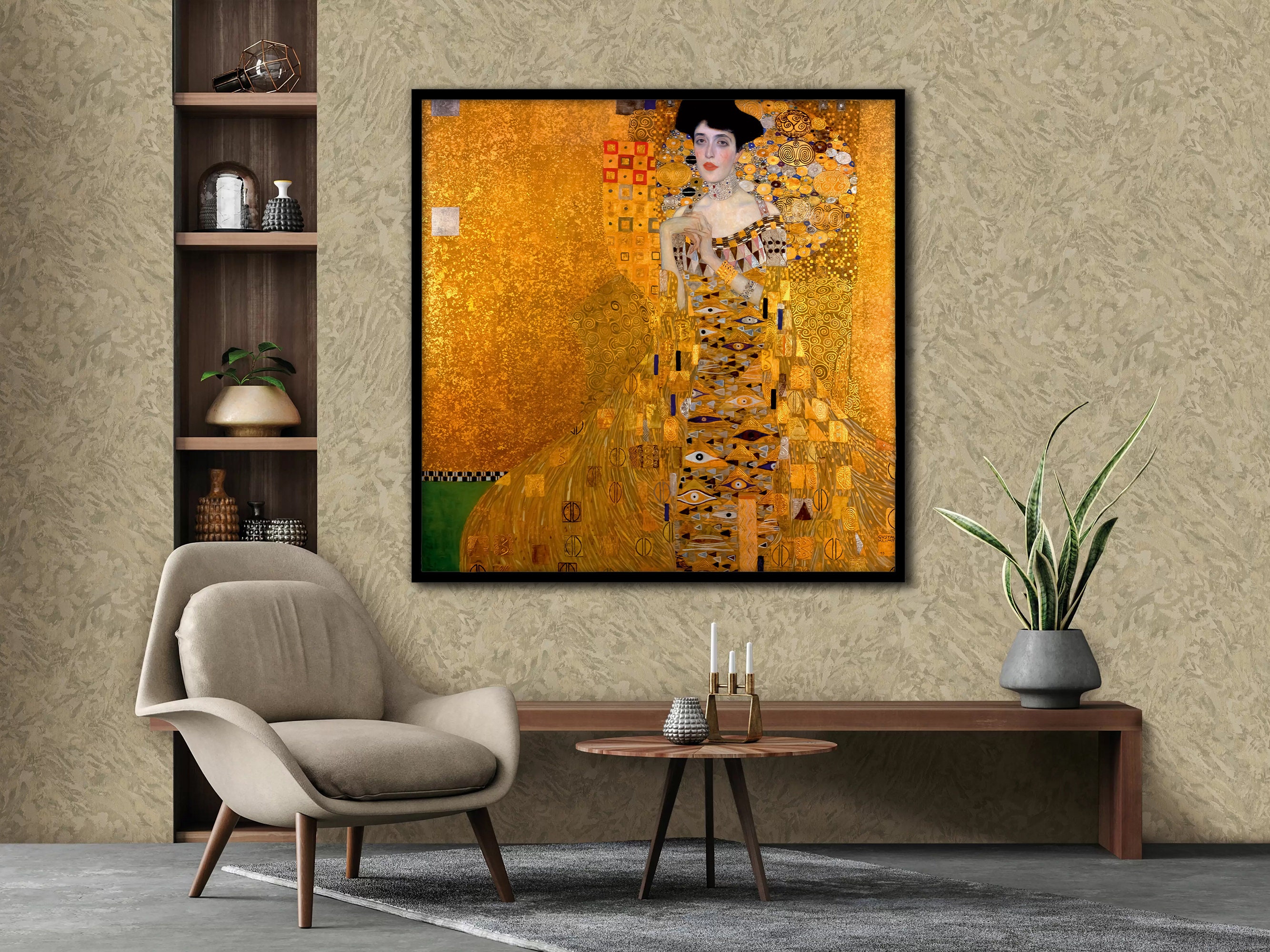 Portrait of Adele Bloch Bauer by Gustav Klimt Art Reproduction, Print ...