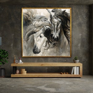 bronco wall art, horse canvas art, animal wall art, canvas wall art, horse poster, wall art canvas design, framed canvas ready to hang