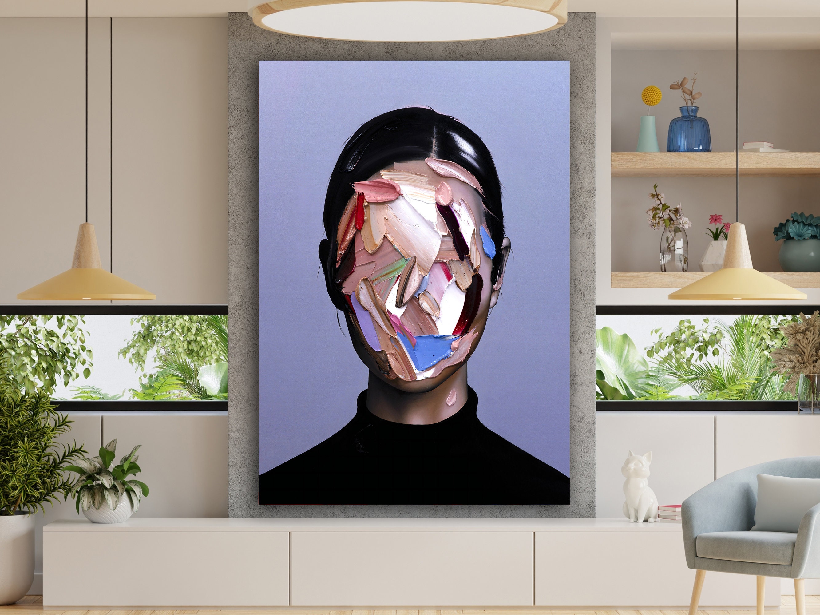 Abstract Face Painting Print Abstract Poster Modern Poster - Etsy